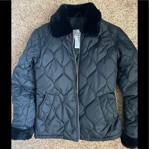 Rainbow West quilted jacket with faux fur trim (S)